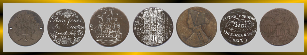 love tokens and mementoes that have been made by adapting coins and similar objects