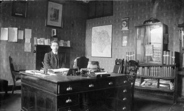 Office Interior with office worker
