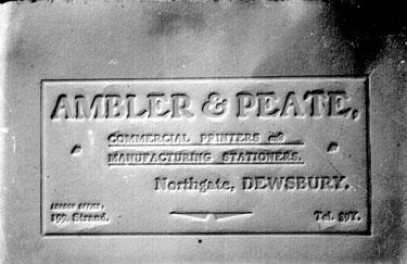 Ambler & Peate Printers Plaque