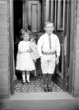 Boy and Girl in doorway