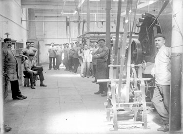 Group of workers in mill