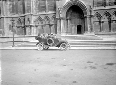 Car outside church