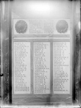 War memorial, Killed in Action 1914-1918