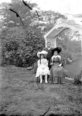 Family portrait in garden