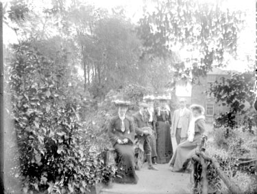 Group portrait in garden