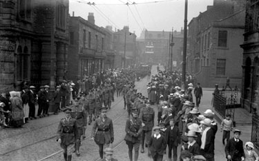 Military Parade, before Intercession Service at Dewsbury Parish Church, Dewsbury