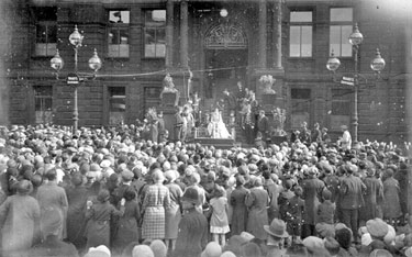 Ceremony (May Queen?), Town Hall, Market Place, Dewsbury