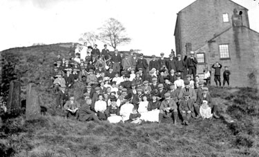 Large Group portrait in front of house
