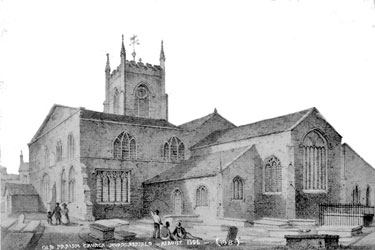 Old Parish Church, Huddersfield - South East View.
