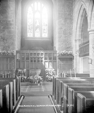War Memorial inside church, Kirkburton, Huddersfield