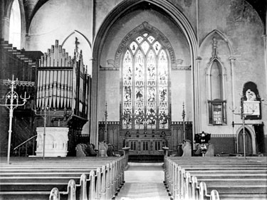 Church interior, unknown location