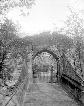 Old Bridge over Moat, Rectory Grounds, Thornhill, Dewsbury