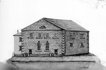 Drawing of Methodist Free Church, old building