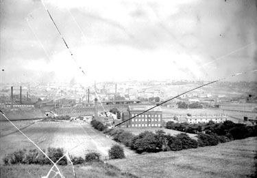 Panoramic view of Heckmondwike from Old Forge