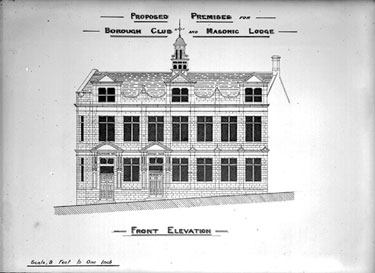 Drawings for proposed premises for Borough Club and Masonic Lodge