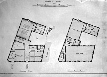 Drawings for proposed premises for Borough Club and Masonic Lodge