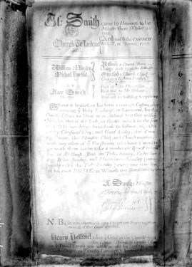 Copy from Haworth Church Register