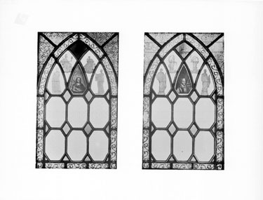 Stained Glass windows from Red House, Gomersal