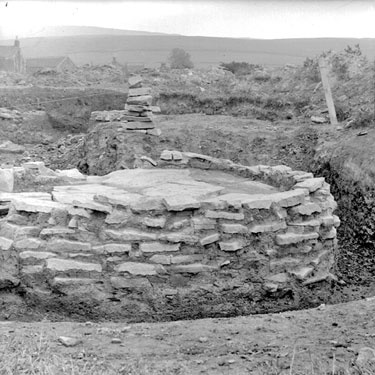 Roman Camp, Castleshaw near Delph - block of masonry in east corner of inner fort