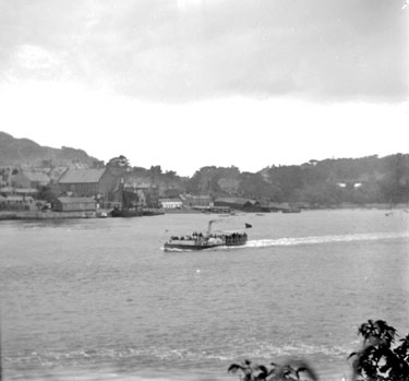 Steamer in Conway Bay, North Wales