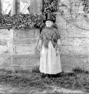 Mrs Jones in Welsh Costume, Lower Lodge, Tan y Bwlch, Merionethshire