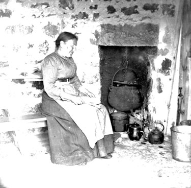 Woman in Kitchen, Fearn, Highlands,Scotland