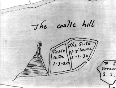 Map of Castle Hill, Almondbury, 1634