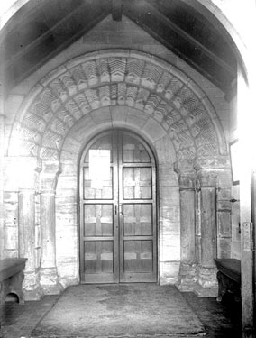 Hartshead Church: South doorway