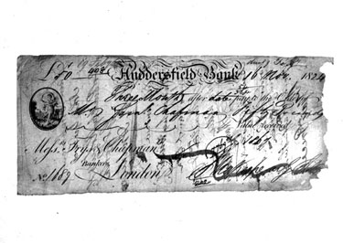 Huddersfield Bank Bill, 16th November 1824, Shakespear G Sikes