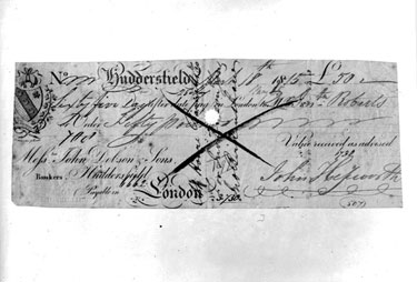 Huddersfield Banknote, 18th March 1815