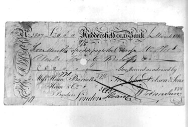 Huddersfield Banknote, 6th March 1815