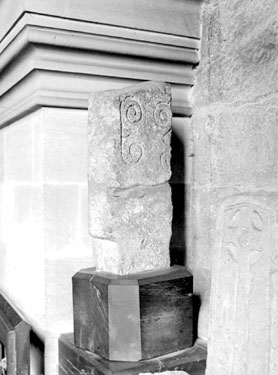 Kirkheaton Church: interior, runic stone