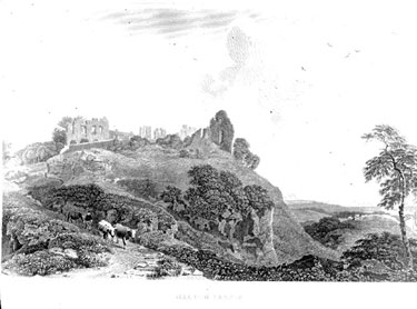 Halton Castle illustration from Ormrod's History County Palatine and City of Chester