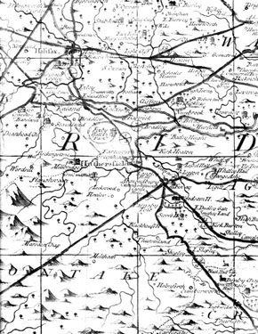 John Warburton's Map Yorkshire 1720, South East Sheet
