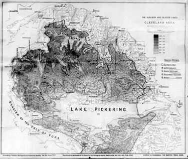Map of Glaciers and Glacier Lakes of the Cleveland Area, P Kendal