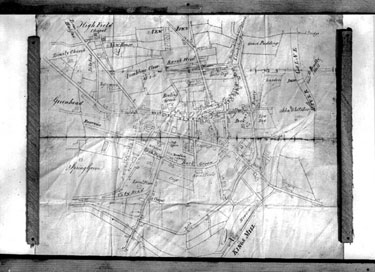 Old Map of Huddersfield, about 1820