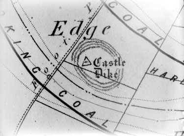 Castle Dike, Brown's Edge, Langsett from Ordnance Map, 14th October 1854