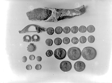 Coins and objects found at Honley, 7th November 1893
