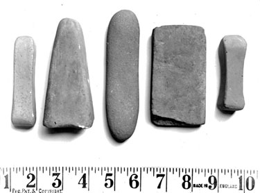 Whetstones found in the Roman Camp, Slack 1913-15