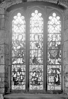 Stained Glass Window, Almondbury Church: interior