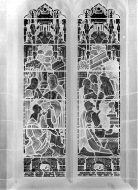 Stained Glass R H Inman Window, Kirkheaton Church: interior