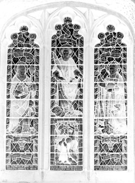 Stained Glass Brooke Window, Almondbury Church: interior