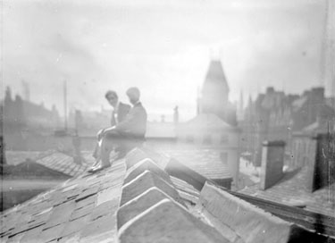 Two Men on Rooftop