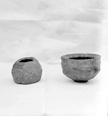 British Urns found on Pule Hill, Marsden, Huddersfield by George Marsden, 1896 to 1897