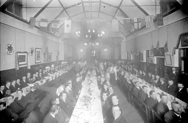 Soldiers and sailors dinner at Central National Schools, Almondbury, Huddersfield