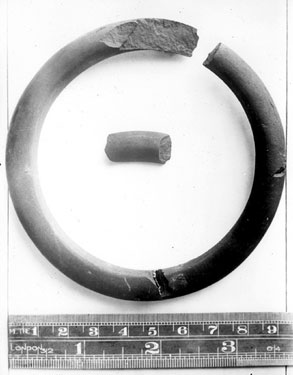 Shale Ring, found by Joseph H Price, 20 Emma Street, Rochdale.