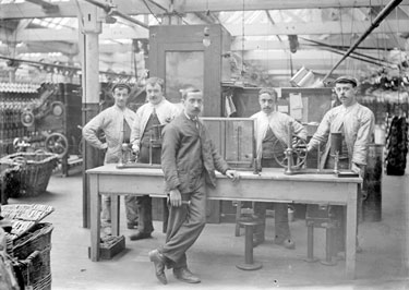 Foremen in Spinning Room, Kaye and Stewarts Mill, Huddersfield
