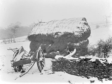 Snow covered haystack, Lowerhouses