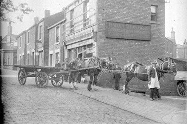 Horses and Cart in street