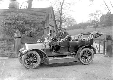 Car with driver and passenger